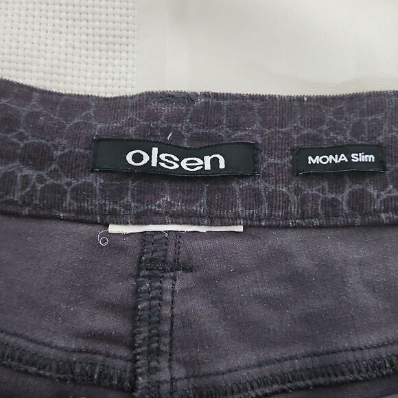 Olsen Women's Mona Slim Casual Pants Gray 12 - Picture 5 of 16